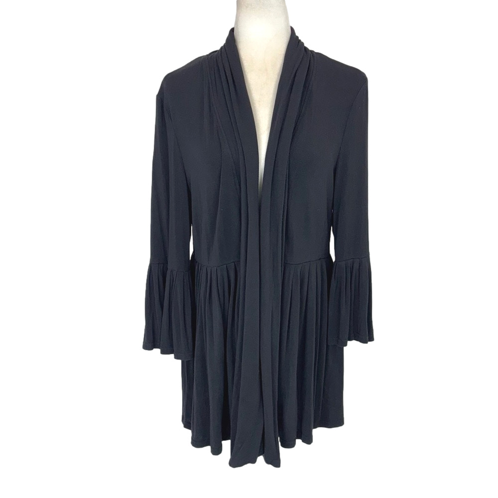 Cartise black pleated cardigan